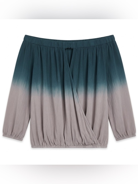 Charlotte Russe Tops - Charlotte Russe Off the Shoulder Ombré Blouse with Faux Wrap Front